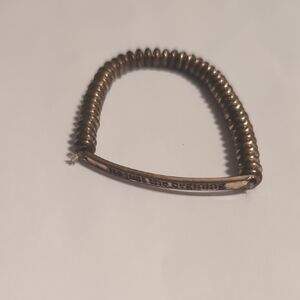Mattel Gold Spiral Inspirational‎ "It's Just The Beginning" Stretch Bracelet